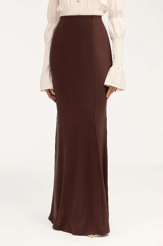 Andrea Jersey Maxi Skirt - Espresso