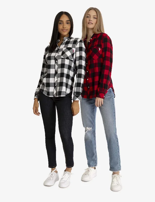 FLANNEL BUFFALO PLAID LONG SLEEVE SHIRT