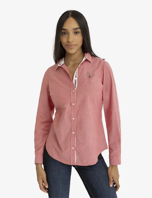 LONG SLEEVE SOLID STRETCH OXFORD SHIRT