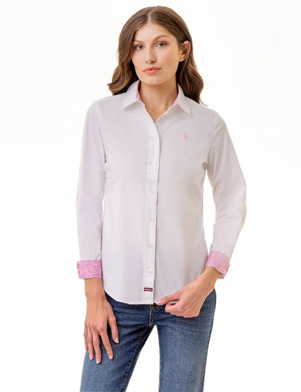 SOLID STRETCH POPLIN SHIRT