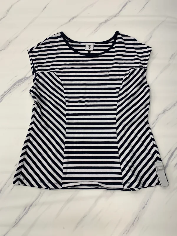 Top Sleeveless By Cabi In Striped Pattern, Size: M