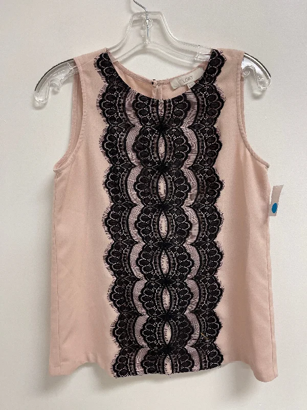 Top Sleeveless By Loft In Pink, Size: S