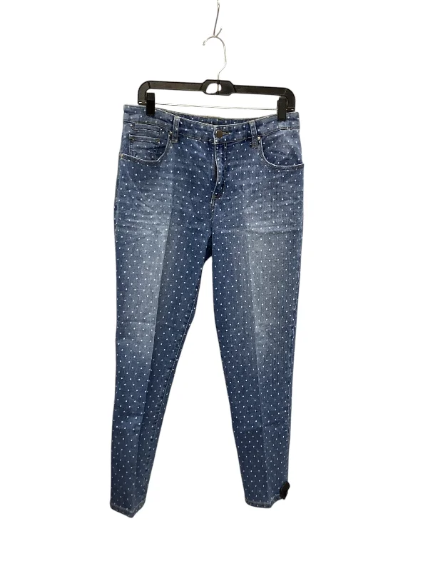 Jeans Cropped By Chicos In Polkadot Pattern, Size: M