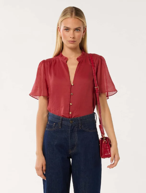 Madison Flute Sleeve Blouse