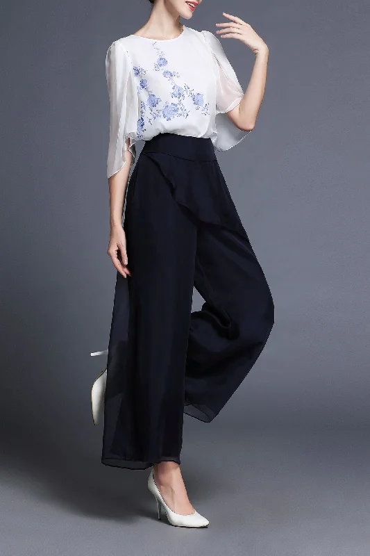 Gabby Wide-legged Chiffon Pants  - Summer, Best Selling