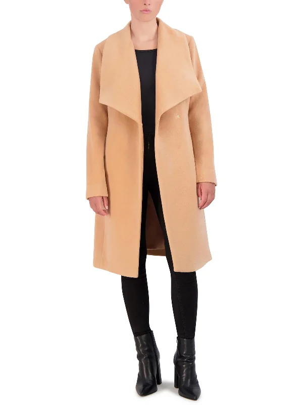 Womens Wool Blend Belted Wool Coat