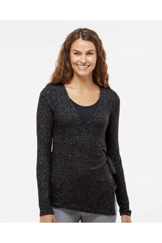 Boxercraft Womens Cuddle Wrap Sweatshirt - Heather Black