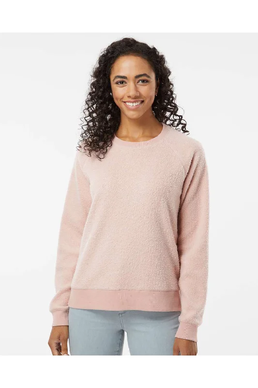 Boxercraft Womens Fleece Out Crewneck Sweatshirt - Blush Pink