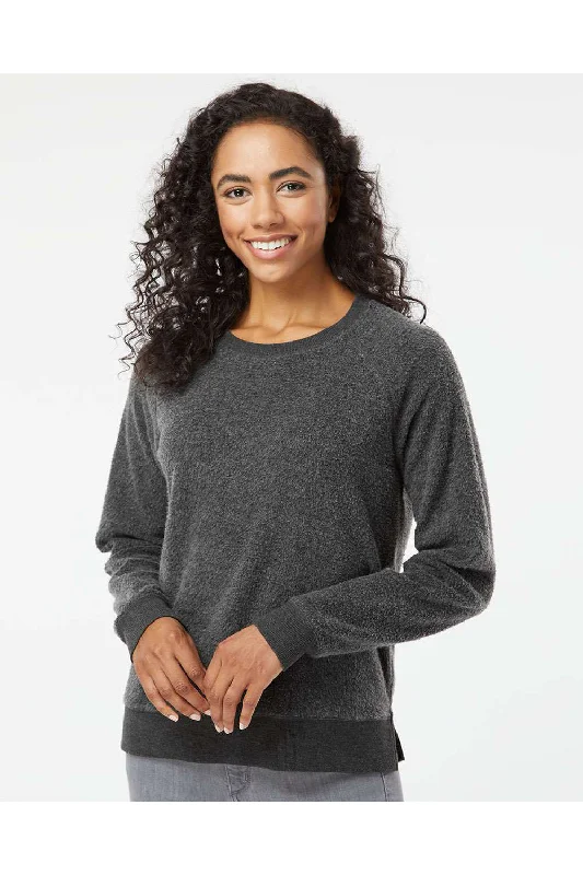 Boxercraft Womens Fleece Out Crewneck Sweatshirt - Charcoal Grey