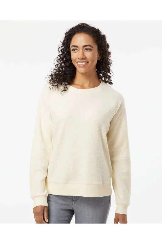 Boxercraft Womens Fleece Out Crewneck Sweatshirt - Natural