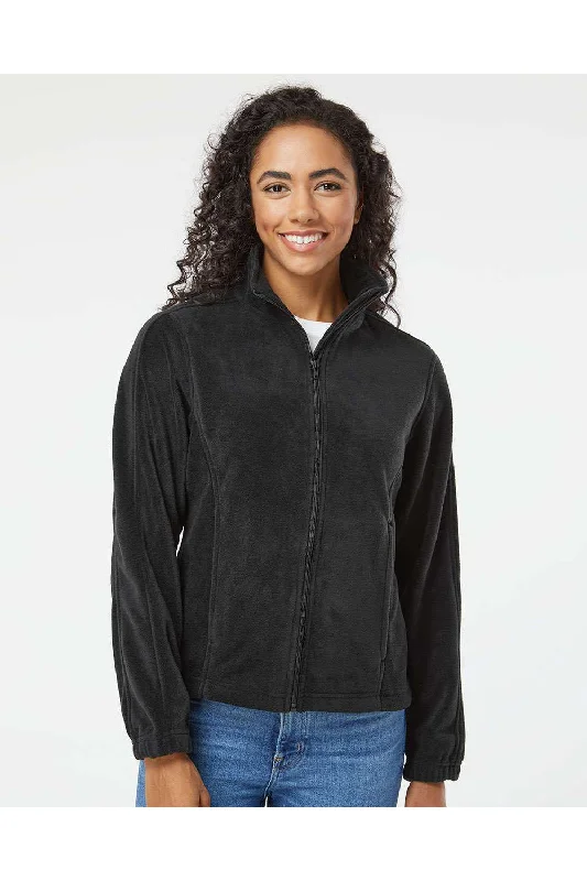 Burnside Womens Polar Fleece Full Zip Sweatshirt - Black