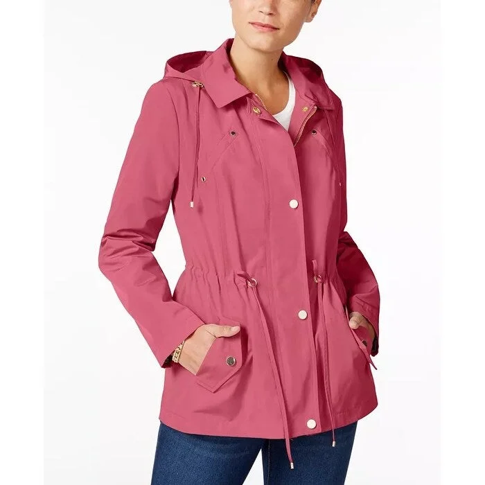 Charter Club Women's Water-Resistant Hooded Anorak Jacket In Regular And Petite Navy Size Extra Large - X-Large