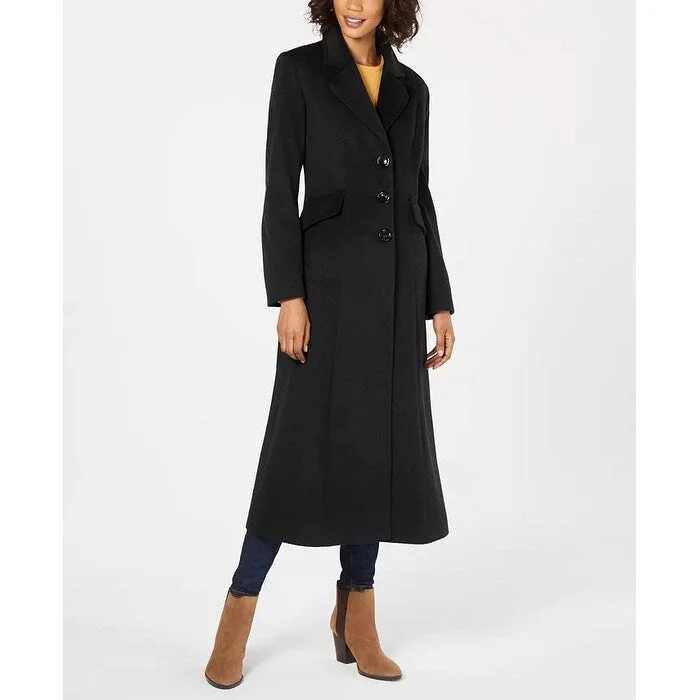 Forecaster Women's Notched Collar Maxi Walker Coat Black Size 12