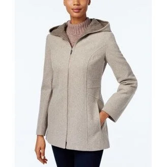 London Fog Hooded Walker Coat Medium Grey Small - S