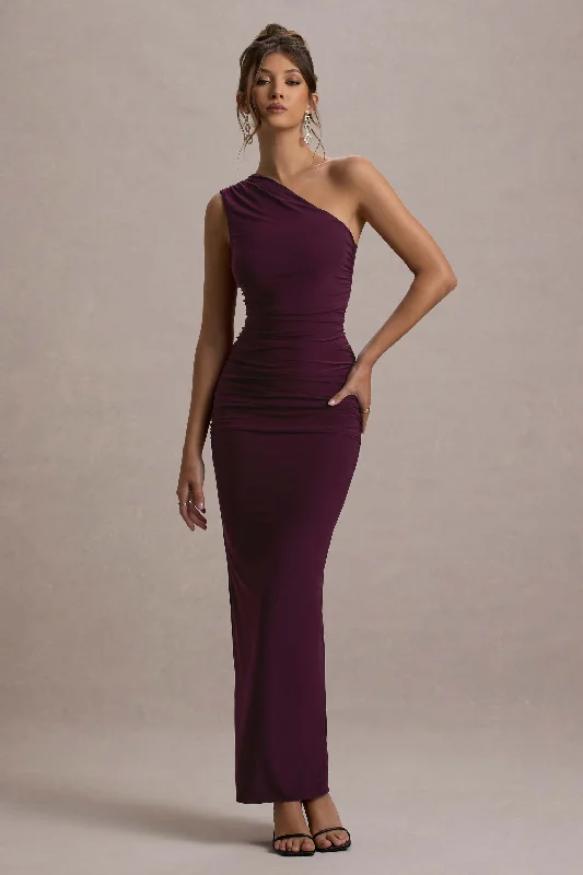 Dalarie | Port One-Shoulder Gathered Maxi Dress