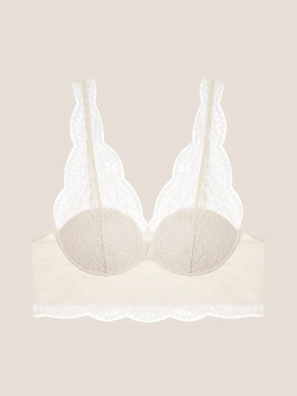 Lace Padded Plunge Spacer Bra